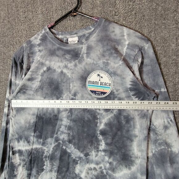 Miami Beach T-Shirt Mens XL Gray Tie Dye Worlds Most Beautiful Beaches - Picture 7 of 11